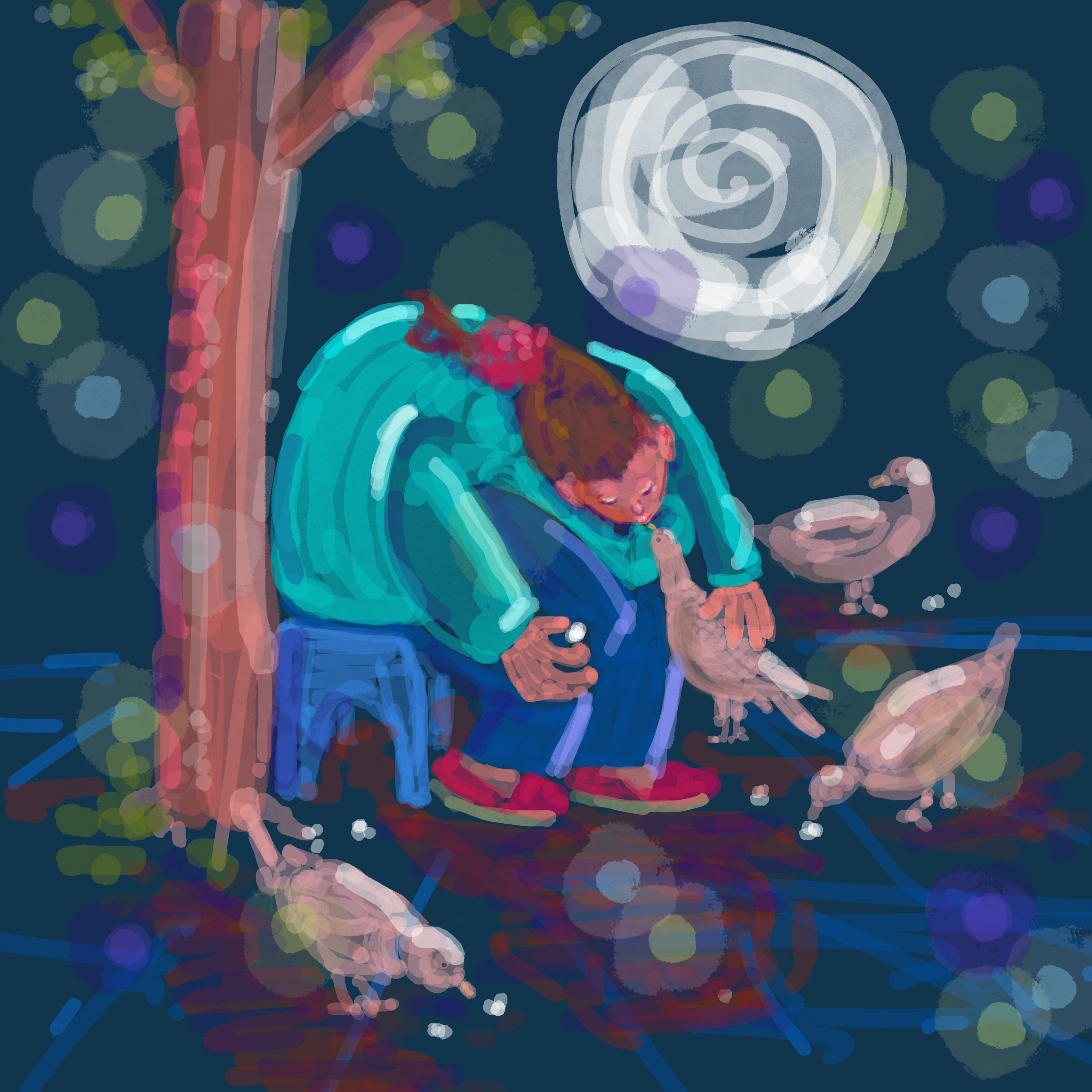 I looked at the full moon.. Oração ao meu anjo