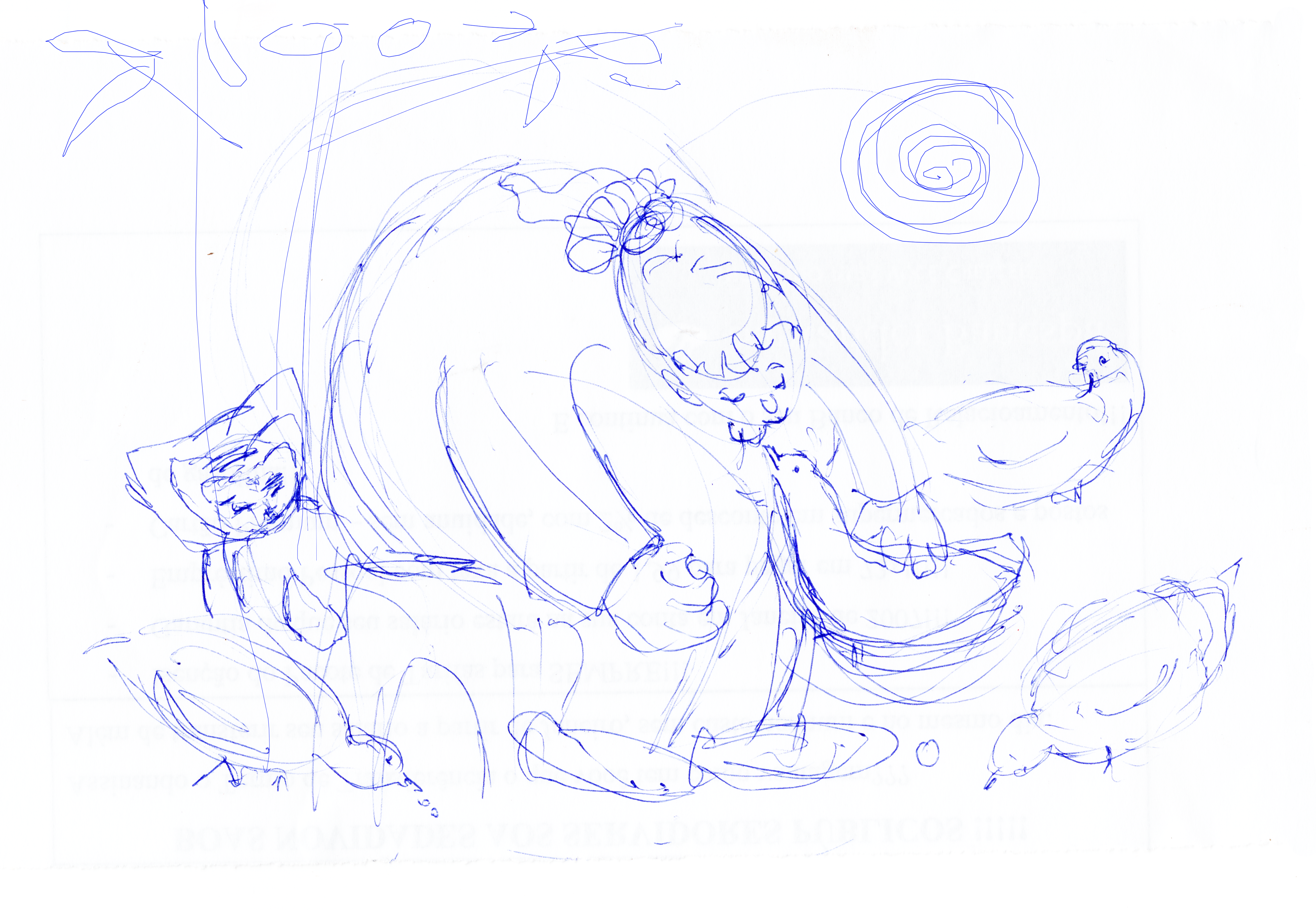sketch I looked at the full moon..